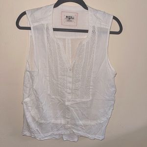 White eyelet Tank Top